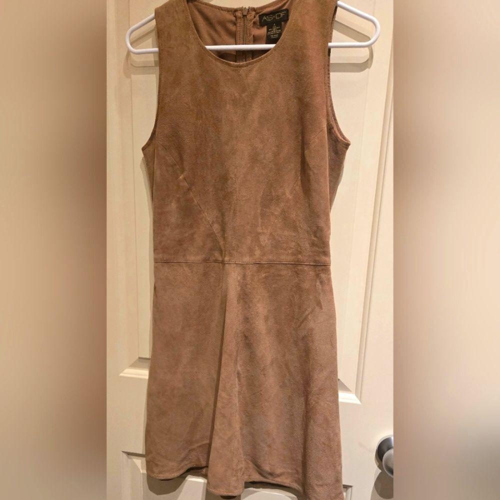 AS By DF 100% leather suede fully lined Women's Dress Size S.